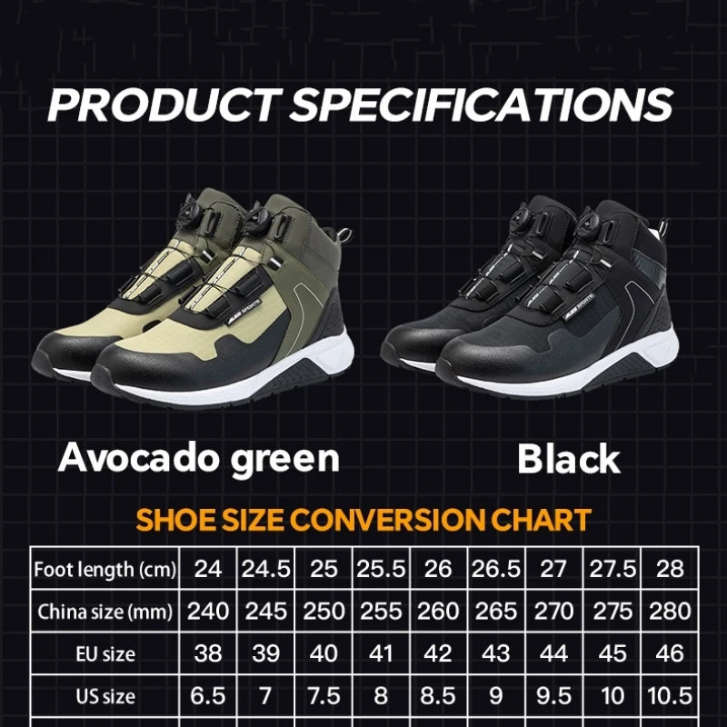 Cycling Shoes For Commute - AUGI 快適なメンズモトクロスライディングブーツ男性用滑り止め耐摩耗性通気性都市通勤サイクリングオートバイシューズ