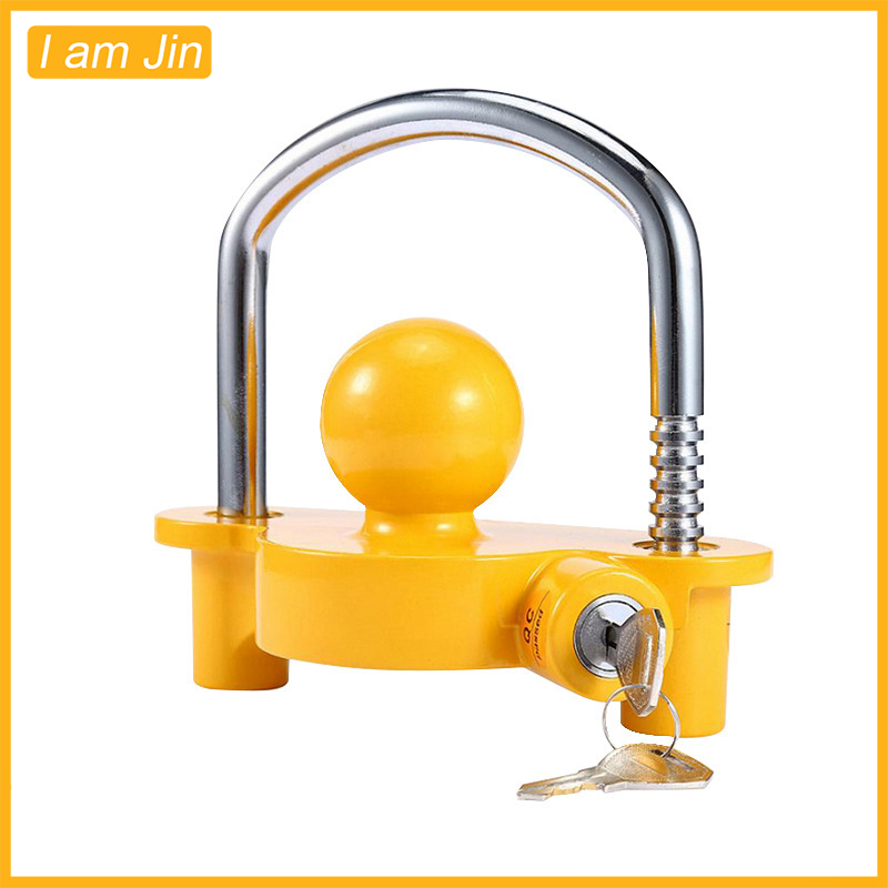 U Lock Heavy Duty - 盗難防止トレーラーヒッチロック、牽引ボールセキュリティ、ユニバーサルヘビーデューティー、調整可能なu字型カバー