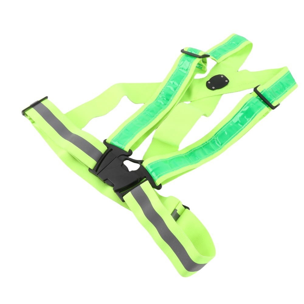 Reflective Vest Cycling - 新しいポリエステル製LED安全ベスト、グリーンライト、USB充電式、反射材付きランニングベスト、反射材付きサイクリング警告ベスト、サイクリングギア