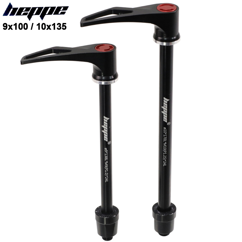 Dynamo Hub Front - HEPPE バイクスルーアクスル 9x100 10x135 MTB ロードバイクフロントリアホイールハブスルーアクスルバイクハブシャフト串