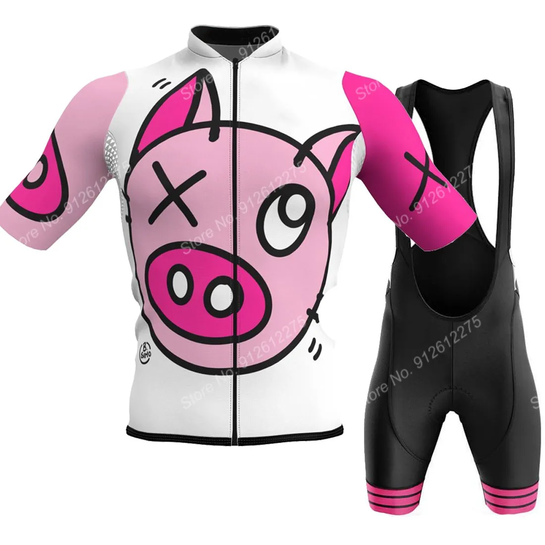 Cycling Commuter Clothing - 漫画の男性用サイクリングジャージ,Tシャツ,ショーツ,夏,バミューダショーツ2023