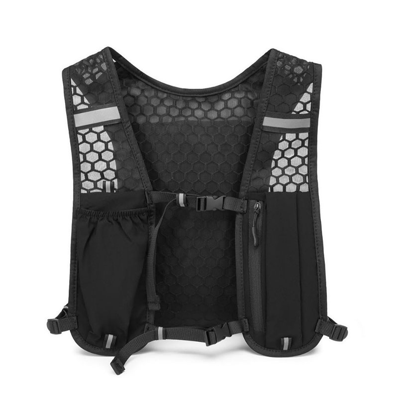 Reflective Vest Cycling - 反射材付き通気性ランニングベスト、調節可能なスポーツベスト（ポケット付き）、アウトドアジョギングサイクリングフィットネス収納ベスト