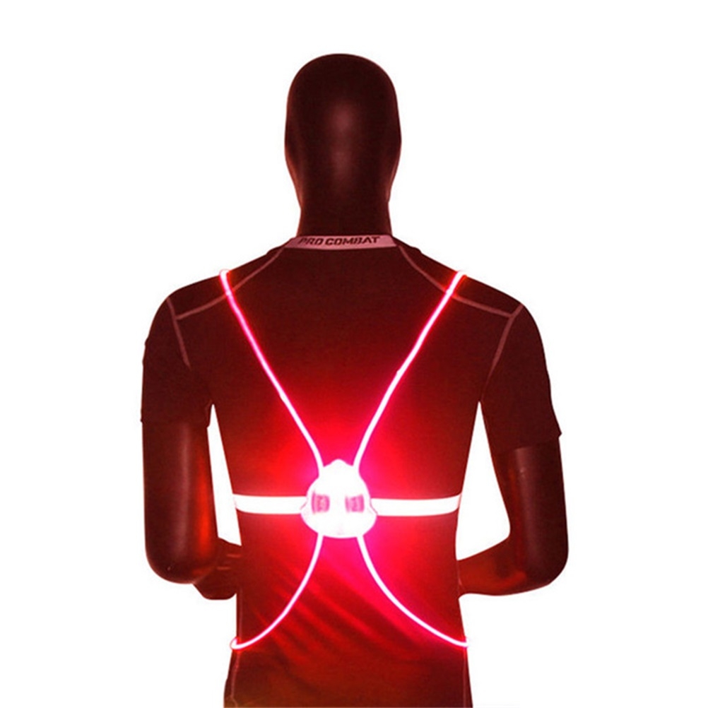 Reflective Vest Cycling - 屋外360度反射LEDフラッシュドライビングベスト高視認性夜間ランニングサイクリングライディング安全バイクベスト