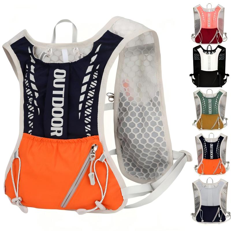 Reflective Vest Cycling - 反射材付きランニングハイドレーションベスト、超軽量バックパック（サイクリング、登山、ハイキング、マラソン、MTBロードバイク用）- 調節可能なベストバッグ