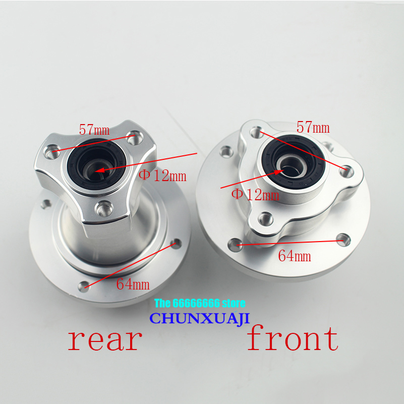 Dynamo Hub Front - 高品質CNC 12mm車軸穴付きオートバイ前後ホイールハブ ホンダZ50バイク用