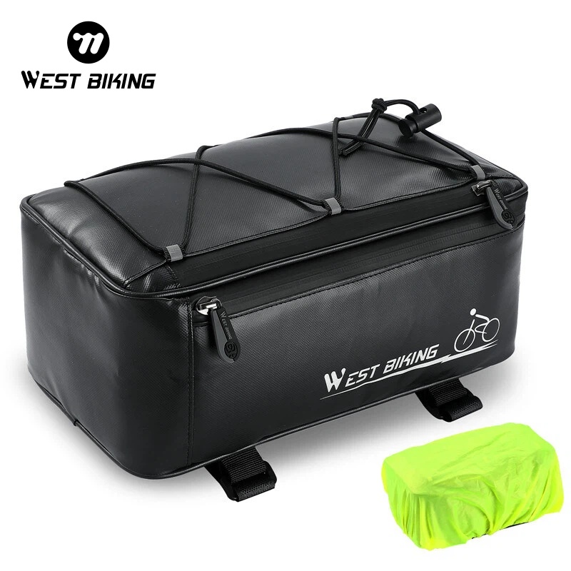 Panniers Waterproof Rear - WEST BIKING 防水4L自転車リアラックバッグ レインカバー付き トランクバッグ テールライトマウント