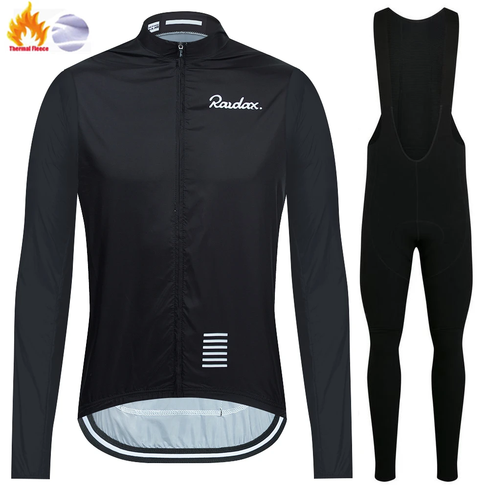 Raudax-男性用防風フリースサイクリングウェア、長袖スー - Cycling Commuter Clothing のレビューと価格