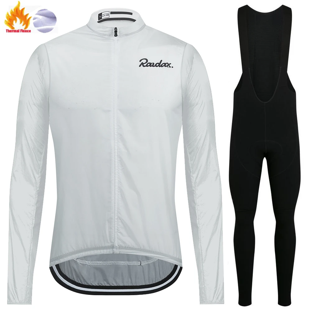 Raudax-男性用防風フリースサイクリングウェア、長袖スー - Cycling Commuter Clothing のレビューと価格