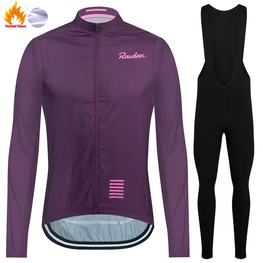 Raudax-男性用防風フリースサイクリングウェア、長袖スー - Cycling Commuter Clothing のレビューと価格