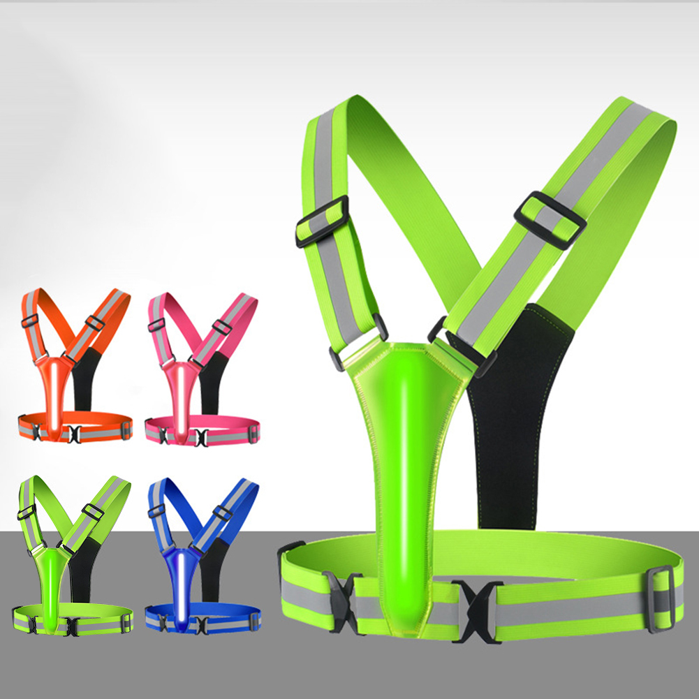 USB,充電式,反射性,高視認性,夜間のランニング,子供と大 - Reflective Vest Cycling のレビューと価格