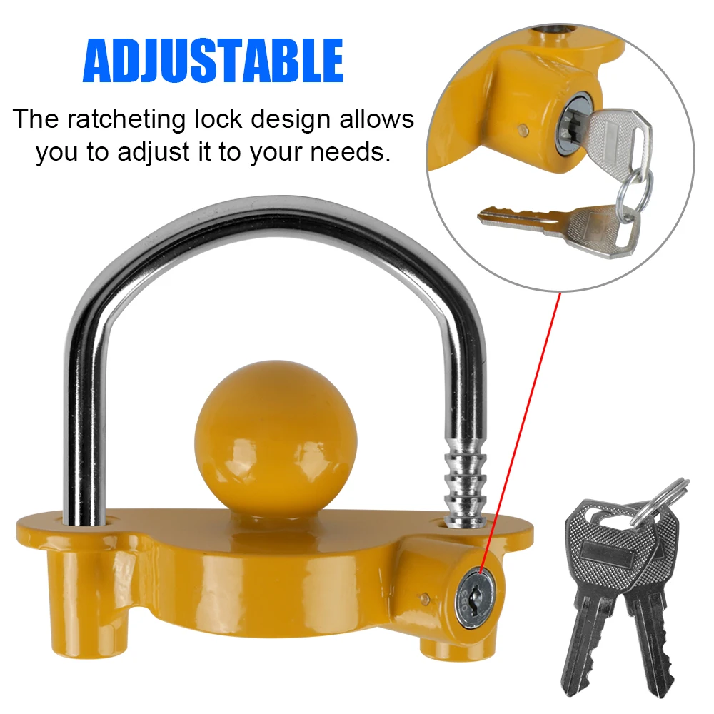 盗難防止トレーラーヒッチロック、牽引ボールセキュリティ、ユニ - U Lock Heavy Duty のレビューと価格