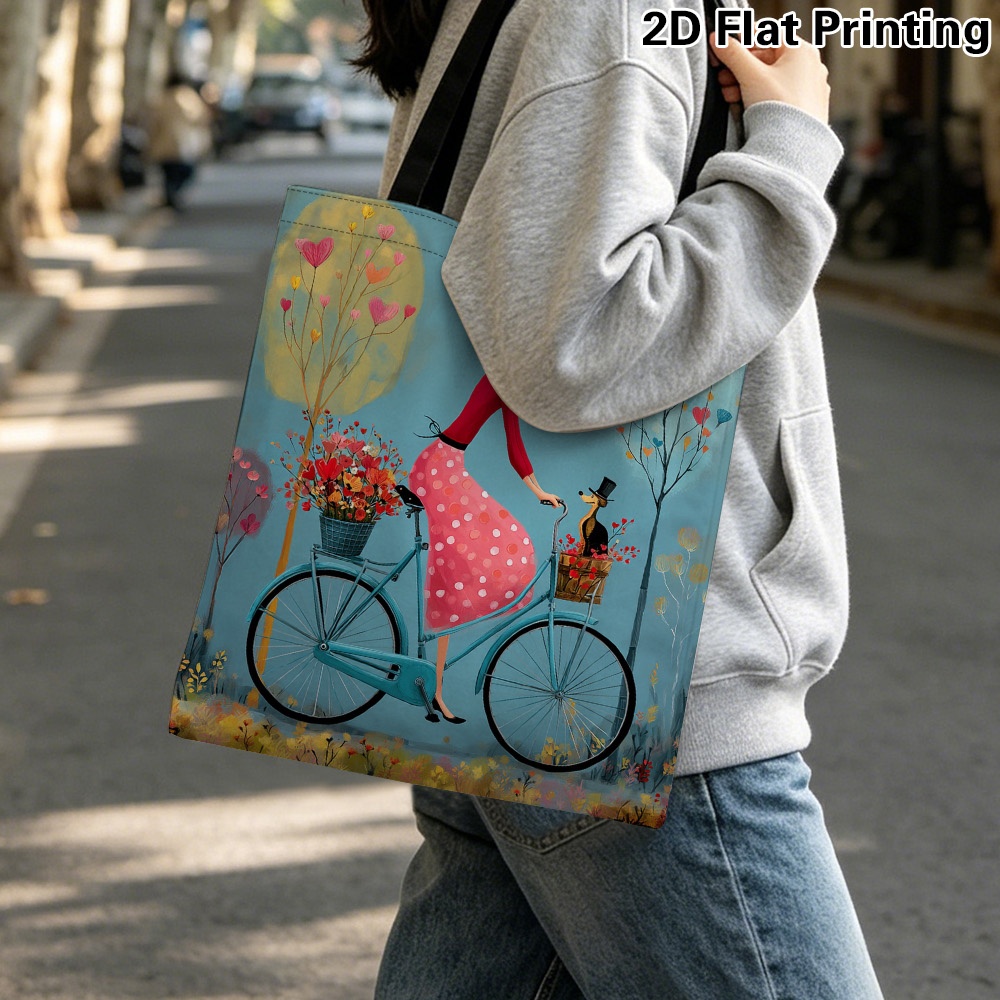1pc エレガントな女性用自転車トートバッグ 再利用可能な折 - Cycling Journey のレビューと価格