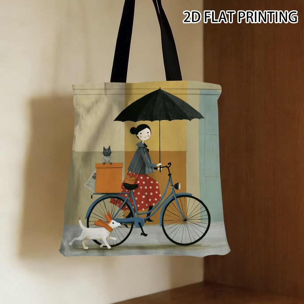 1pc エレガントな女性用自転車トートバッグ 再利用可能な折 - Cycling Journey のレビューと価格