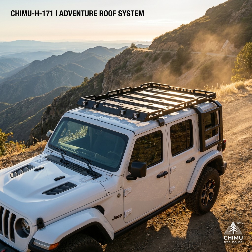 【CHIMU HOME】ジープ・ラングラー型オフロード車用ス - Cargo Rack Aluminum のレビューと価格
