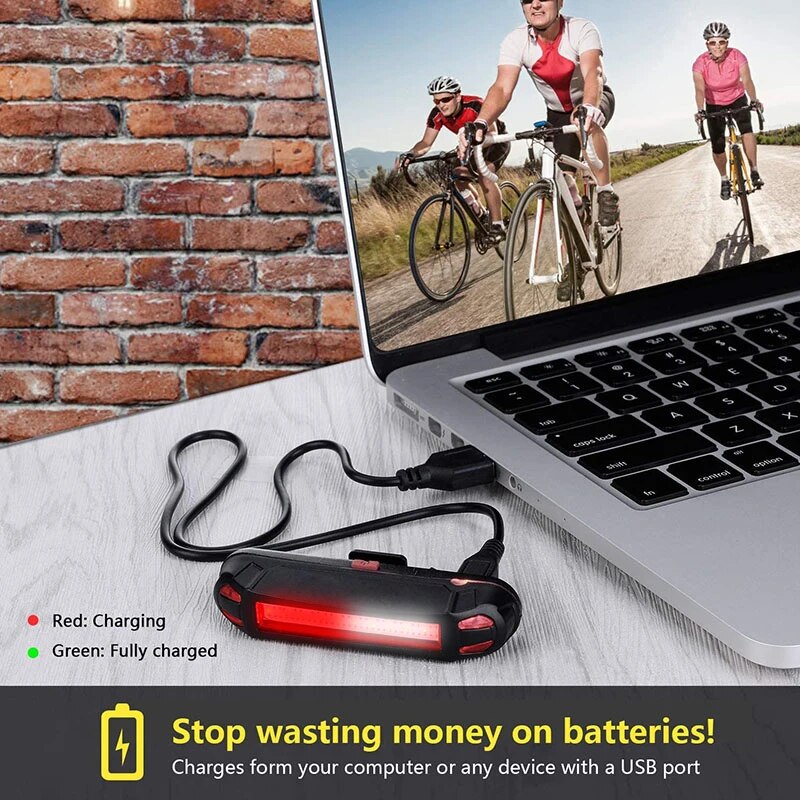 USB充電式LED自転車テールライト,ヘルメット,リア,取り - Cycling Zones のレビューと価格