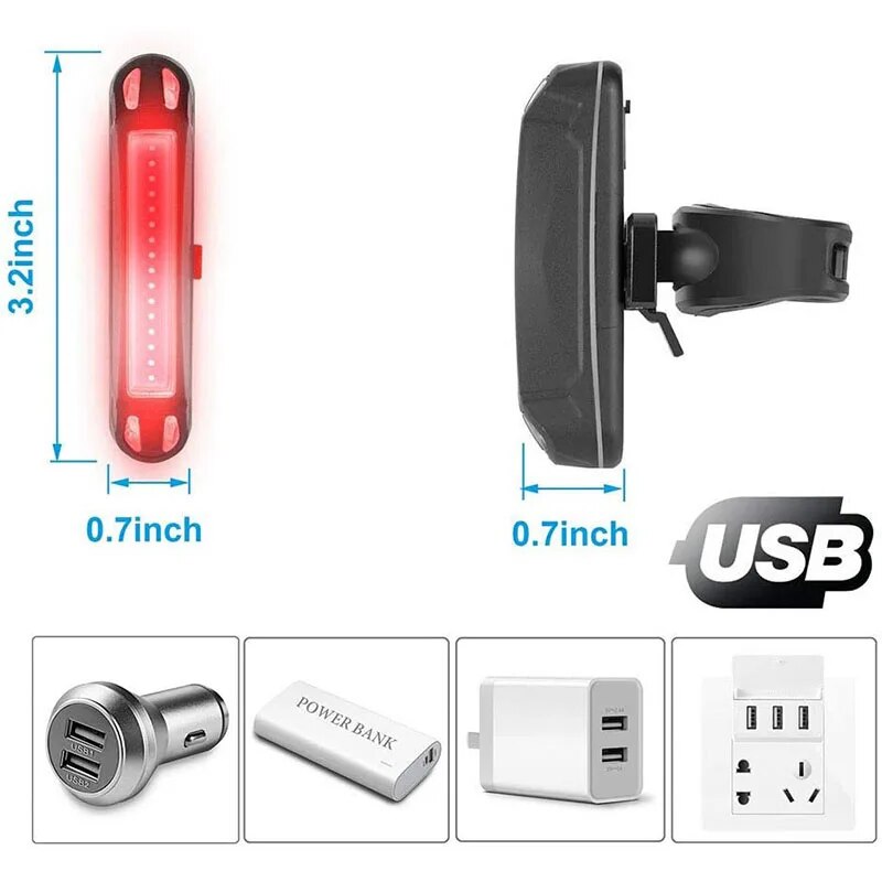USB充電式LED自転車テールライト,ヘルメット,リア,取り - Cycling Zones のレビューと価格