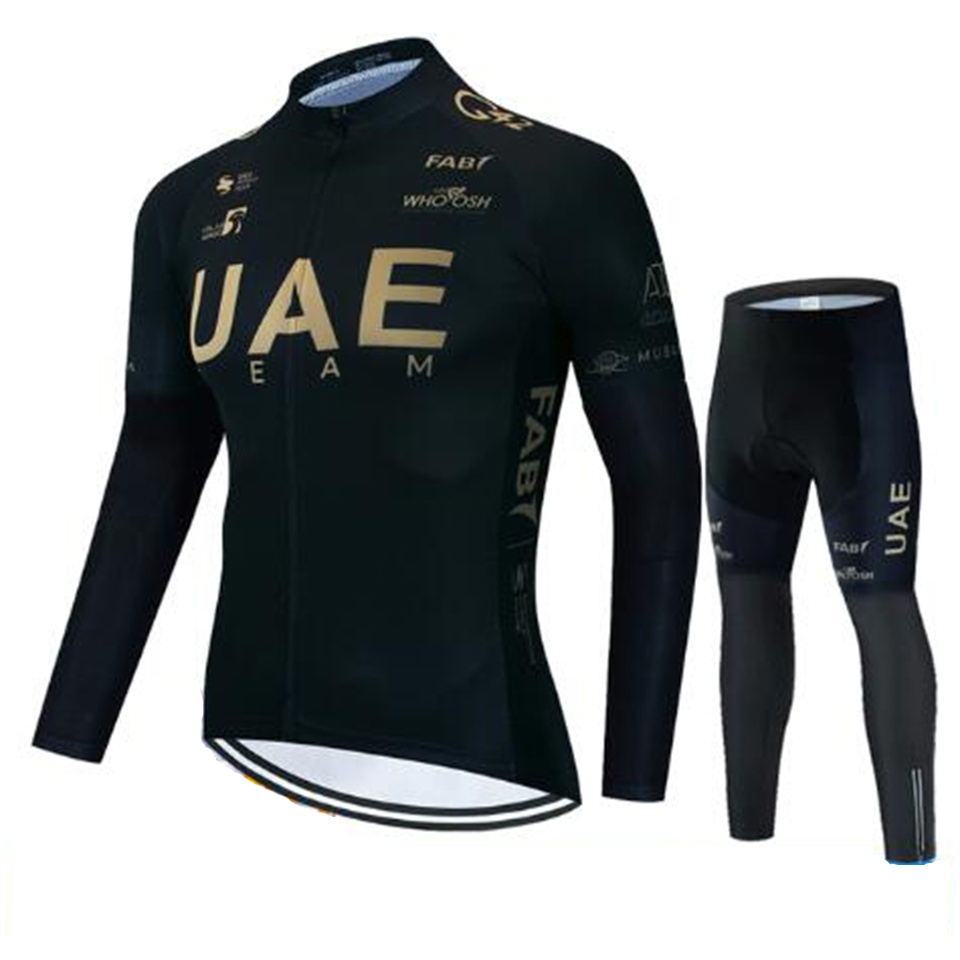 Uae チーム秋サイクリングジャージセット自転車スポーツウェ - Cycling Commuter Clothing のレビューと価格