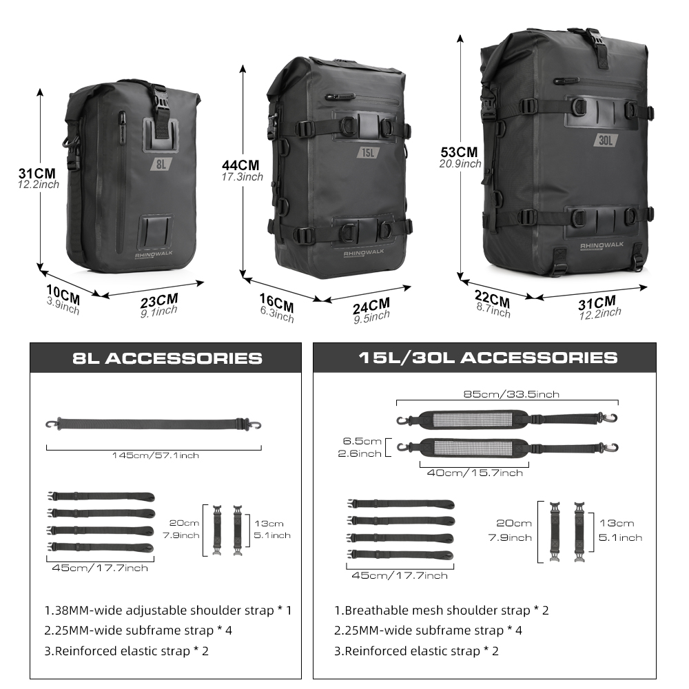 UQIowalk-オートバイのスーツケース,アドベンチャー用 - Panniers Waterproof Rear のレビューと価格