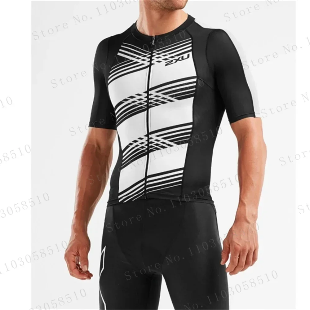 zxuful ブラック ホワイト トライアスロン スーツ メ - Cycling Commuter Clothing のレビューと価格